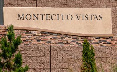 Community sign at Montecito Vistas Homes for Sale 