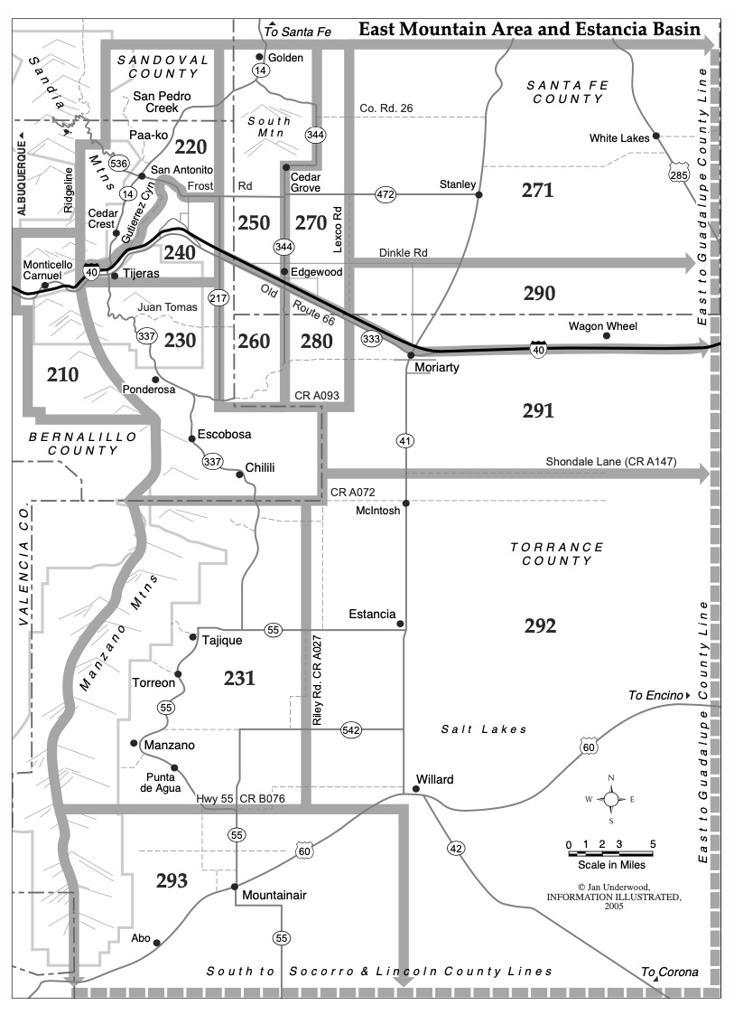 East Mountains MLS Area Map